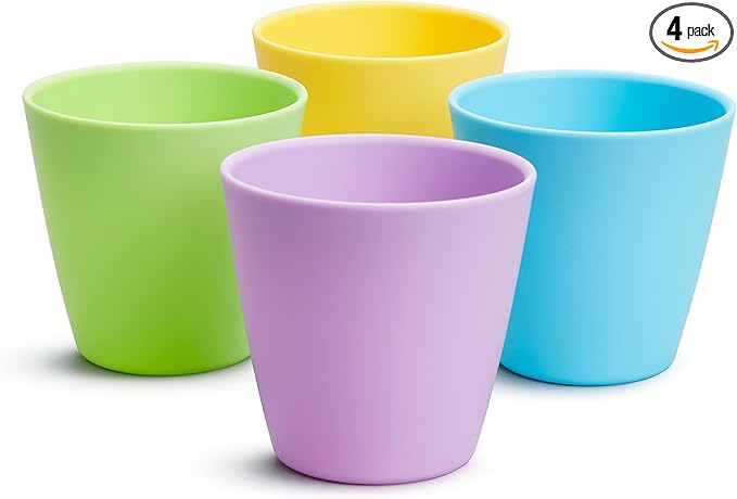 Munchkin Multi Toddler Cups four pack green yellow purple blue 18M+