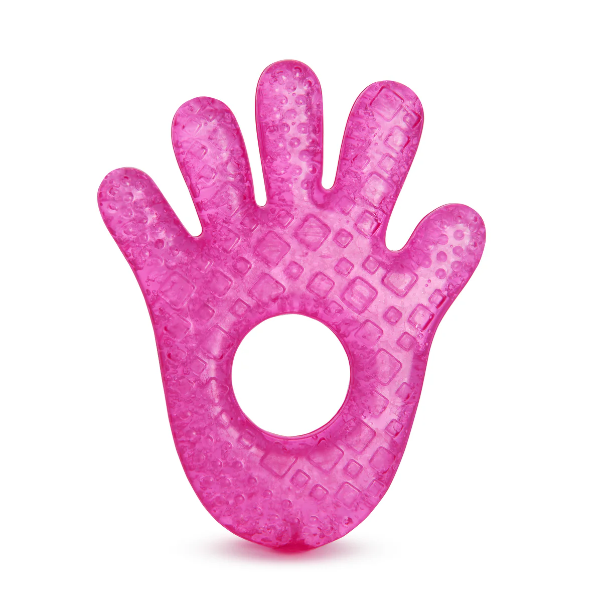Munchkin Fun Ice Chewy Teether pink hand-shaped toy for babies