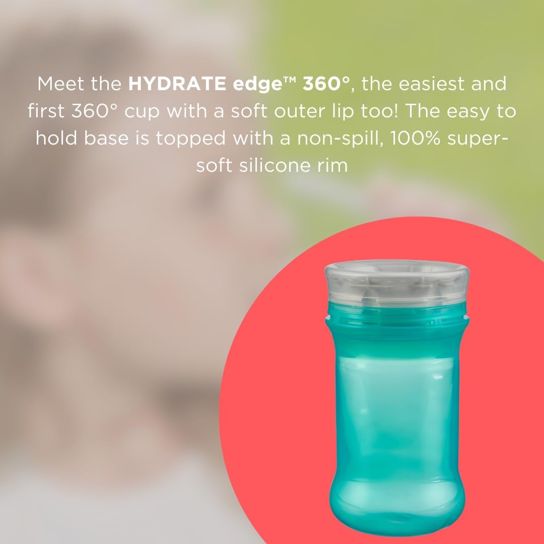 Vital Baby Hydrate Edge 360° Cup 280ml purple with soft silicone rim
