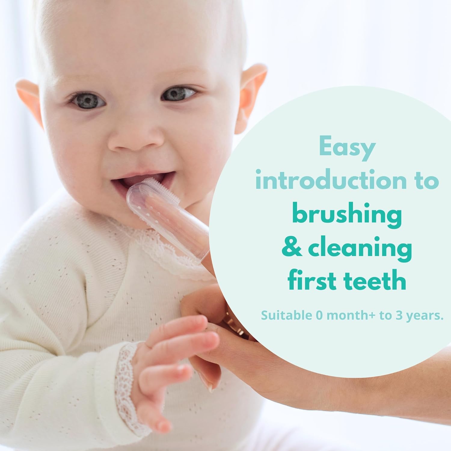 Bickiepegs finger toothbrush and gum massager twin pack for babies