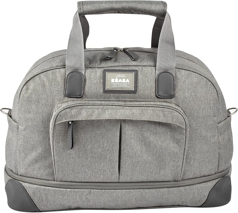Béaba Amsterdam II expandable nappy bag in grey with handles