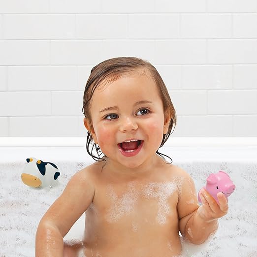Munchkin Farm Bath Squirts four pack baby bath toys, cow and pig designs