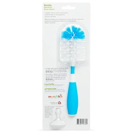 Munchkin Bristle Bottle Brush with blue bristles and handle