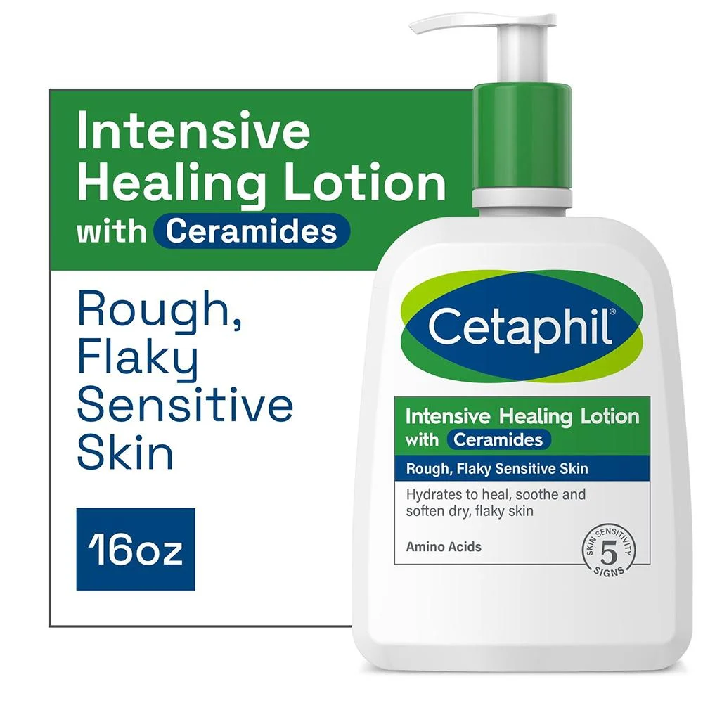 Cetaphil Intensive Healing Lotion with Ceramides 473ml pump bottle white green label