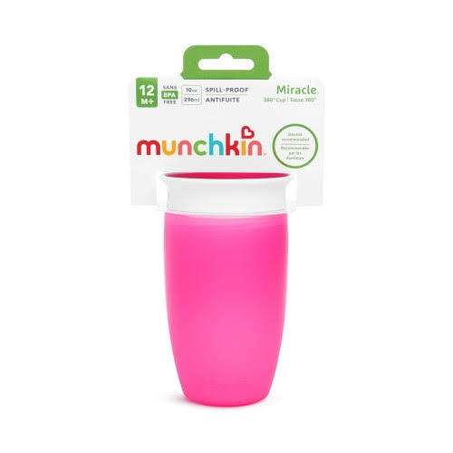 Munchkin Miracle 360° sippy cup 296ml pink spill-proof 12 months plus