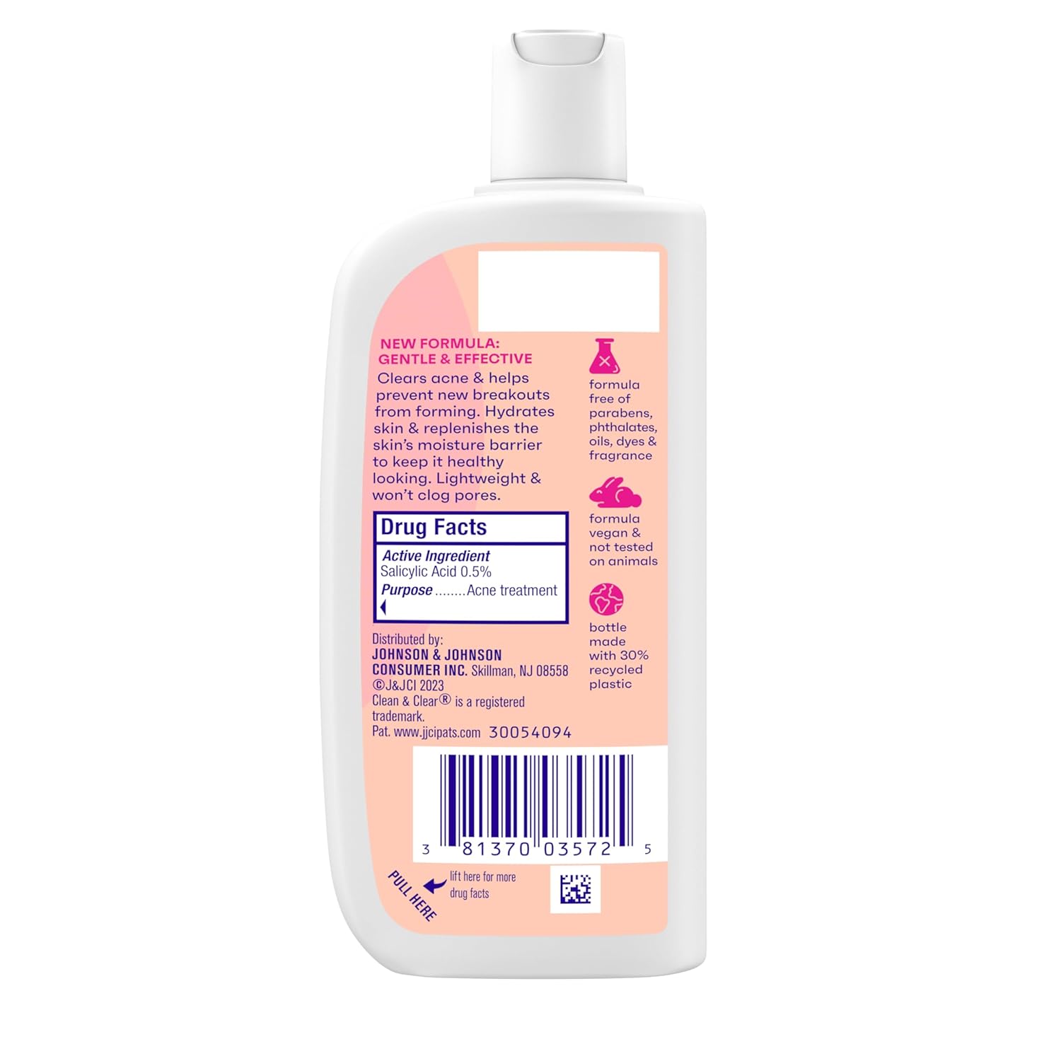Clean & Clear Essentials foaming facial cleanser for sensitive skin bottle
