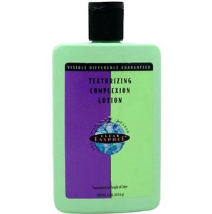 Clear Essence Sensitive Complexion Texturizing Lotion bottle with green and purple label