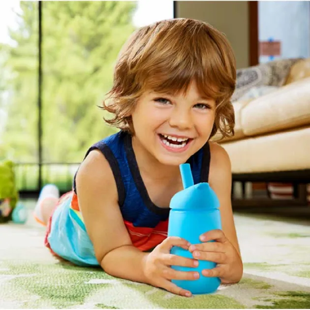 Munchkin Simple Clean blue straw cup 296ml for toddlers 12 months plus