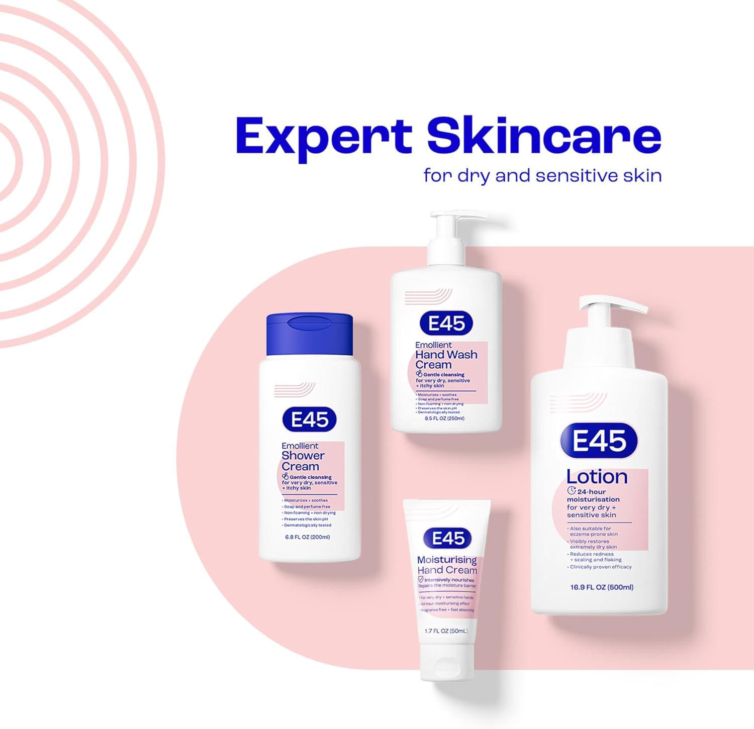 E45 Lotion 500ml moisturising cream for dry sensitive skin