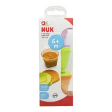 Nuk stackable food storage pots set for six months and up