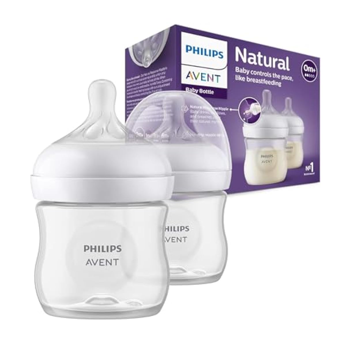 Philips Avent Natural Response 125ml baby bottle newborn with teat