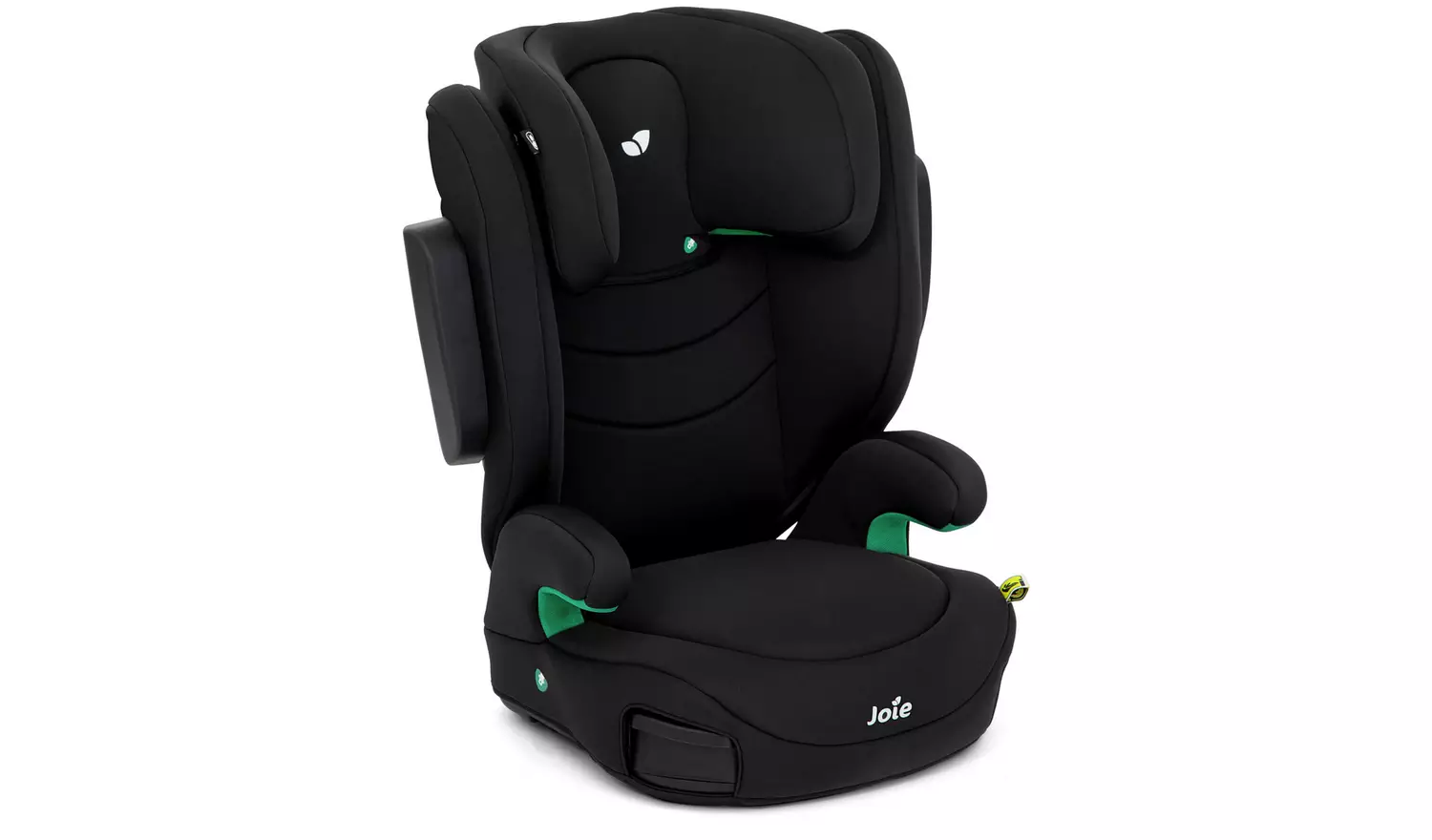 Joie i-Trillo i-Size R129 black belted booster car seat with green accents