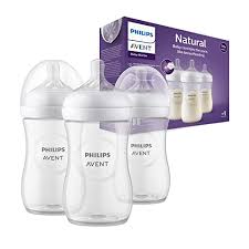 Philips Avent Natural Response 3.0 bottles 260ml three pack clear plastic