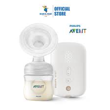 Philips Avent electric single breast pump with bottle and white motor unit