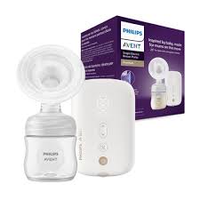 Philips Avent Electric Breast Pump Single with bottle and packaging displayed