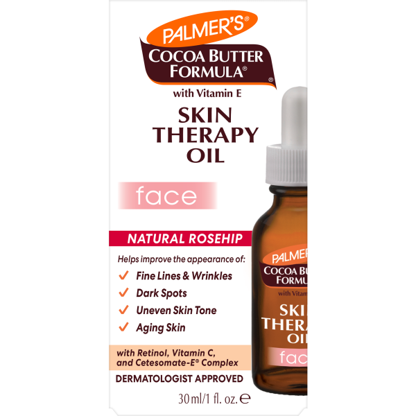 Palmer's Cocoa Butter Skin Therapy Oil with Vitamin E, 30ml facial oil bottle