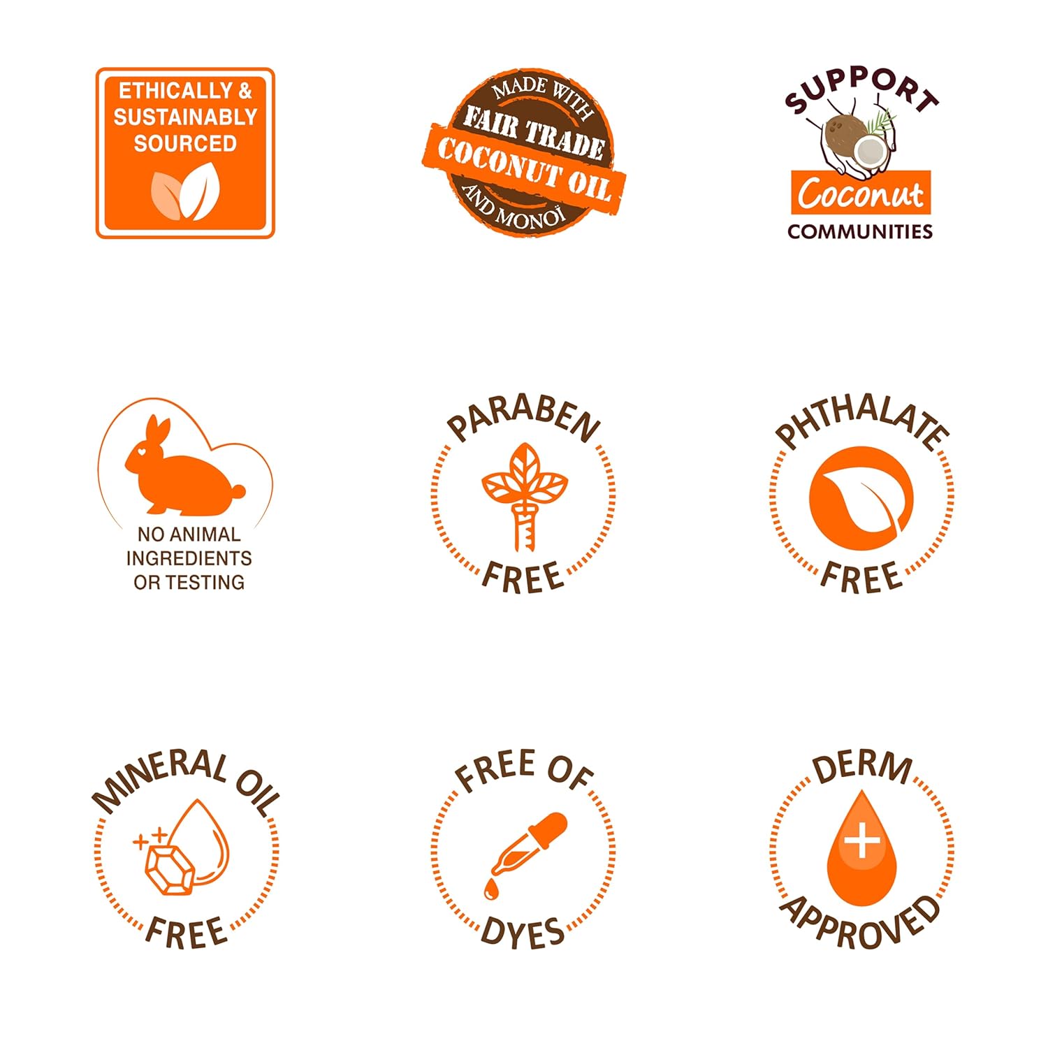 Palmer's Coconut Hydrate Body Oil 5.1 fl oz with fair trade certification badges