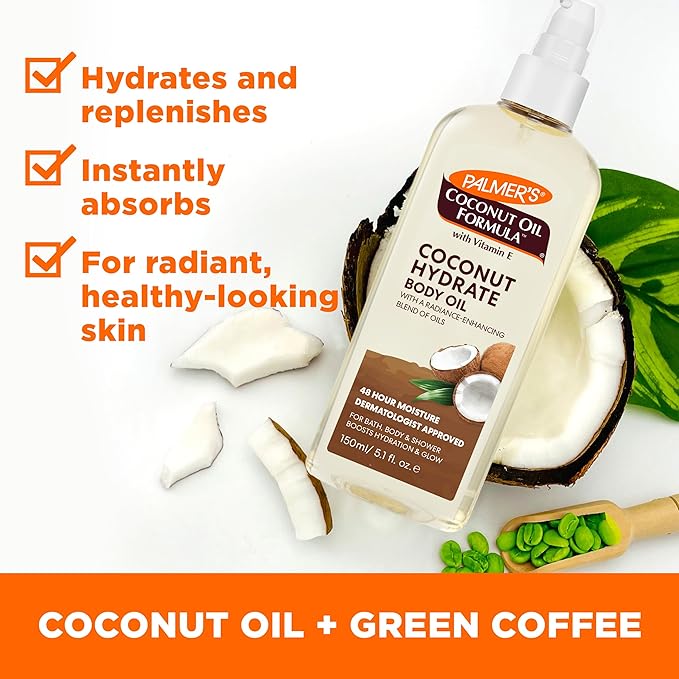 Palmer's Coconut Hydrate Body Oil 5.1 fl oz spray bottle