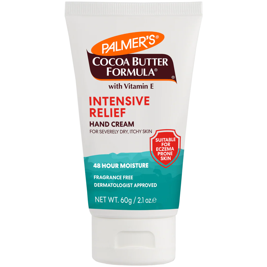 Palmer's Cocoa Butter Formula Intensive Relief Hand Cream 60g tube with white and teal label