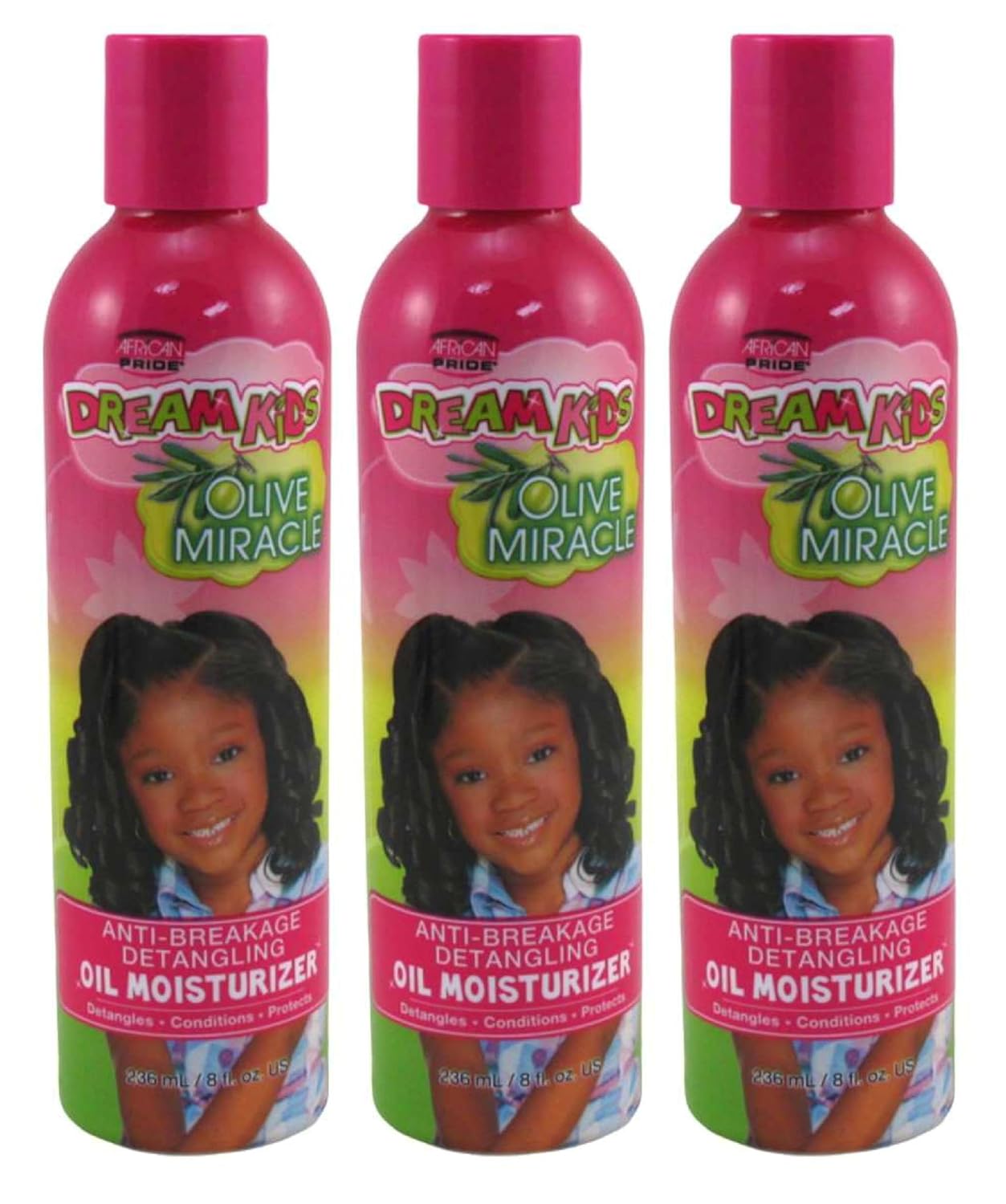 African Pride Dream Kids Olive Miracle anti-breakage detangling oil moisturiser 245ml