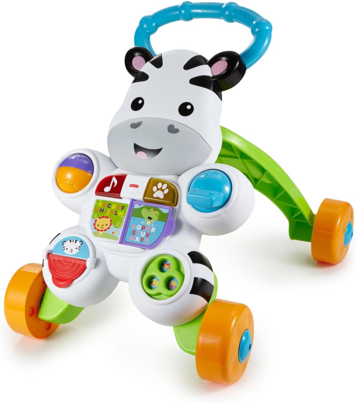Fisher-Price Learn with Me Zebra Walker with interactive activity buttons