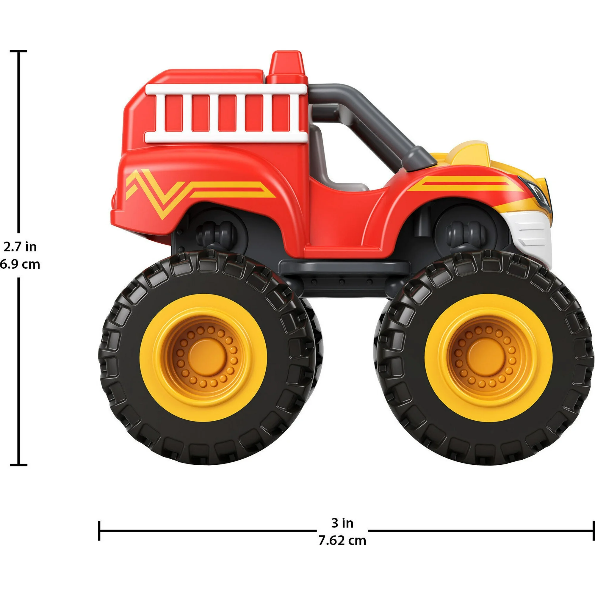 Fisher-Price Blaze & The Monster Machines red Rescue Stripes diecast car toy