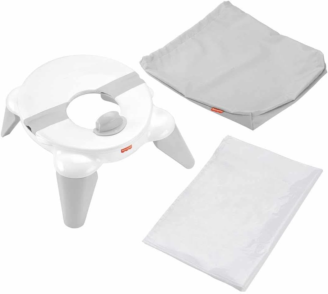 Fisher-Price 2-in-1 Travel Potty white with grey seat and liners