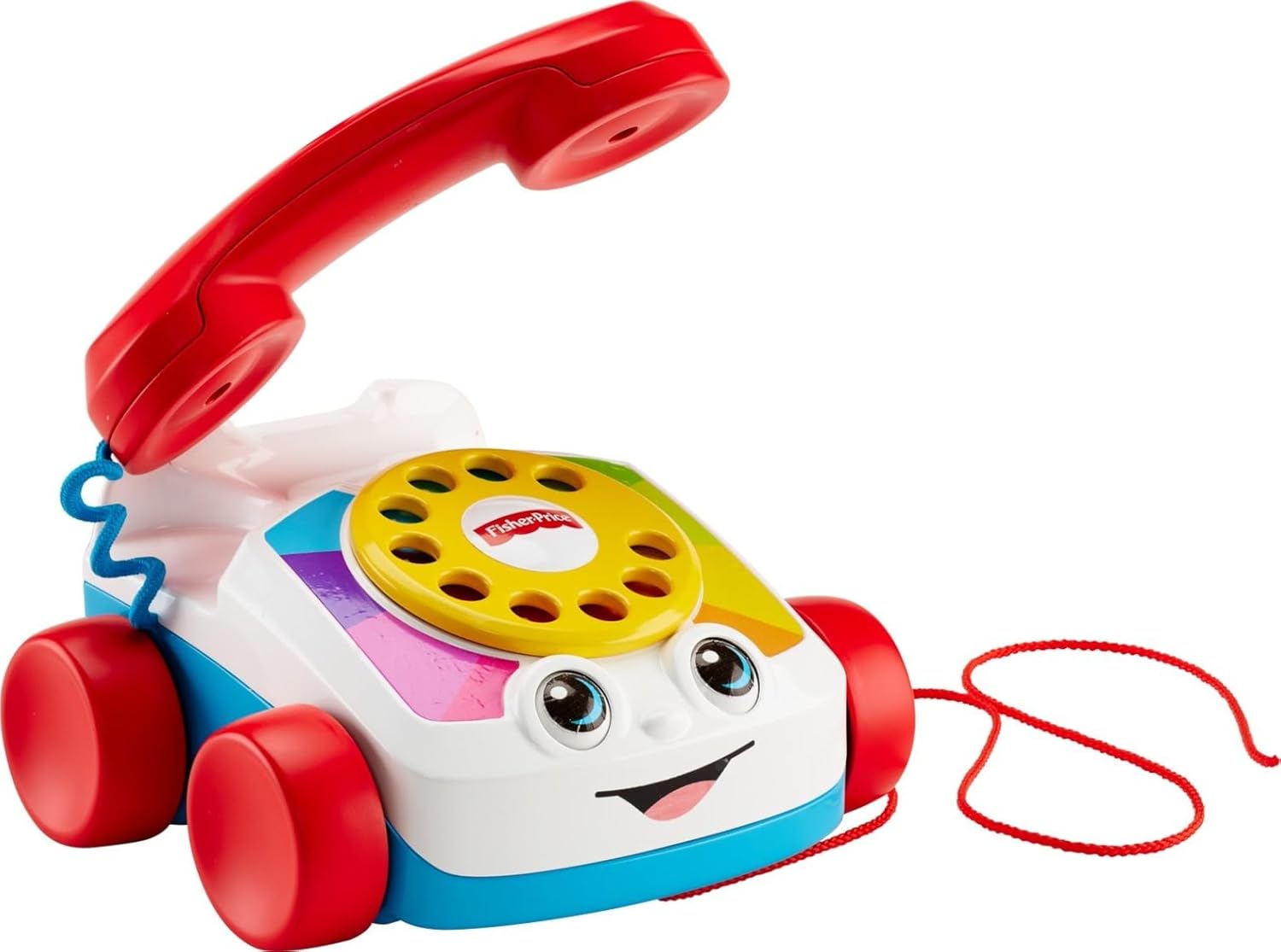 Fisher-Price Chatter Telephone with red handset and rotary dial