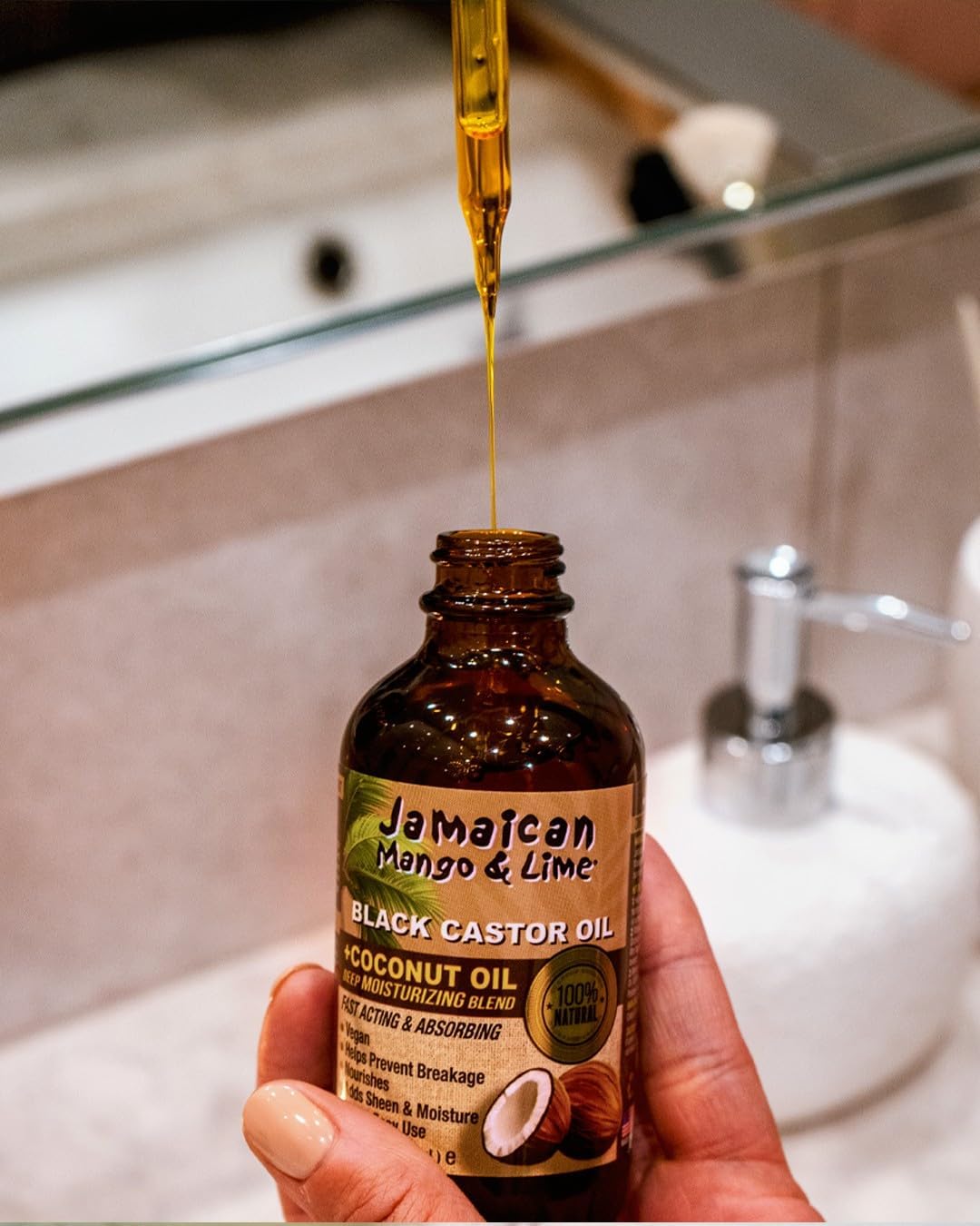 Jamaican Mango & Lime Black Castor Oil Coconut variety 118ml bottle with dropper