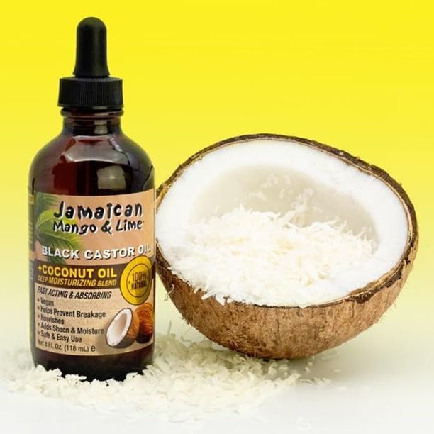 Jamaican Mango & Lime Black Castor Oil Coconut 118ml bottle with dropper