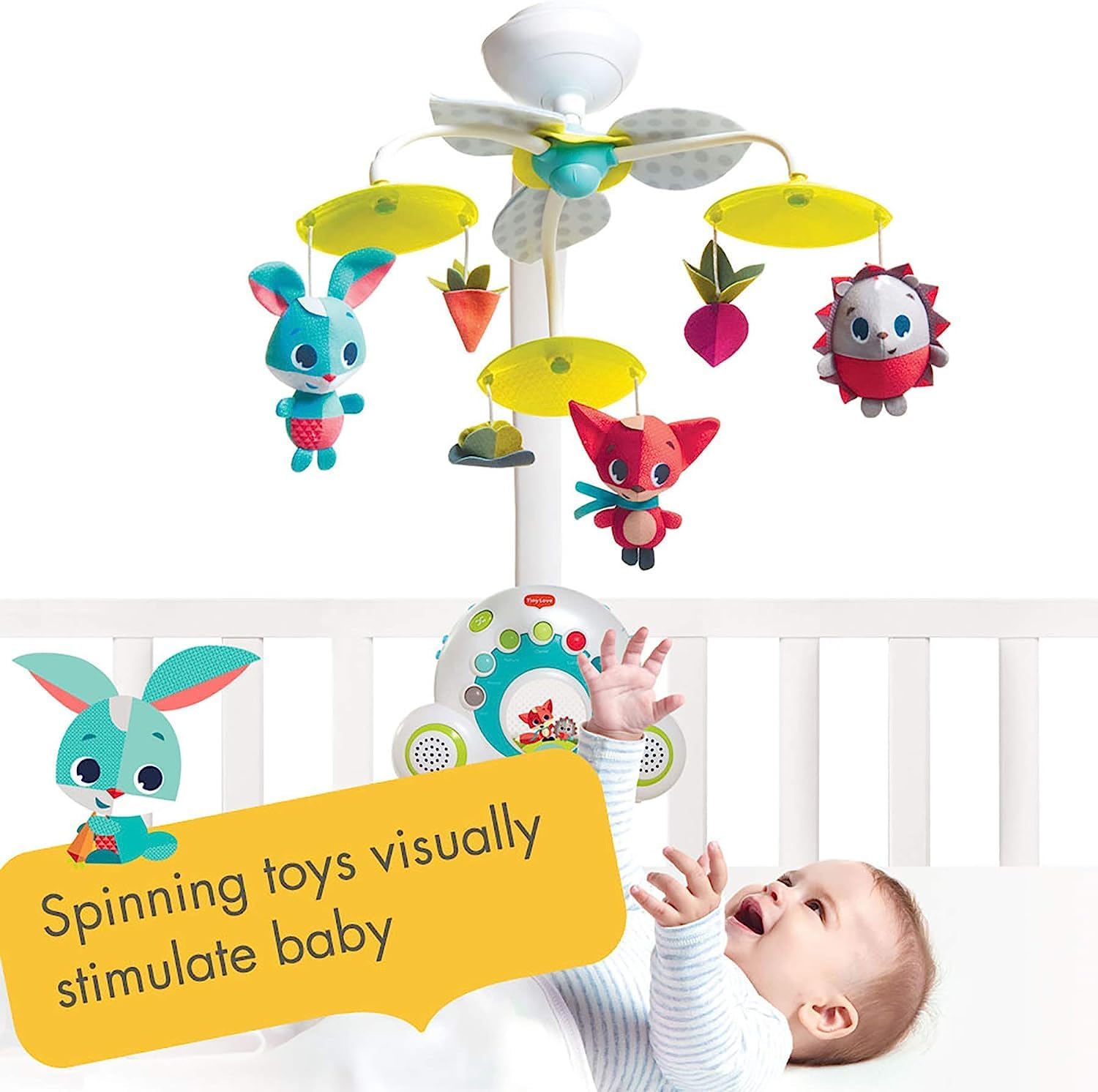 Tiny Love Soothe 'n Groove Mobile Tiny Princess Tales with spinning toys and control unit