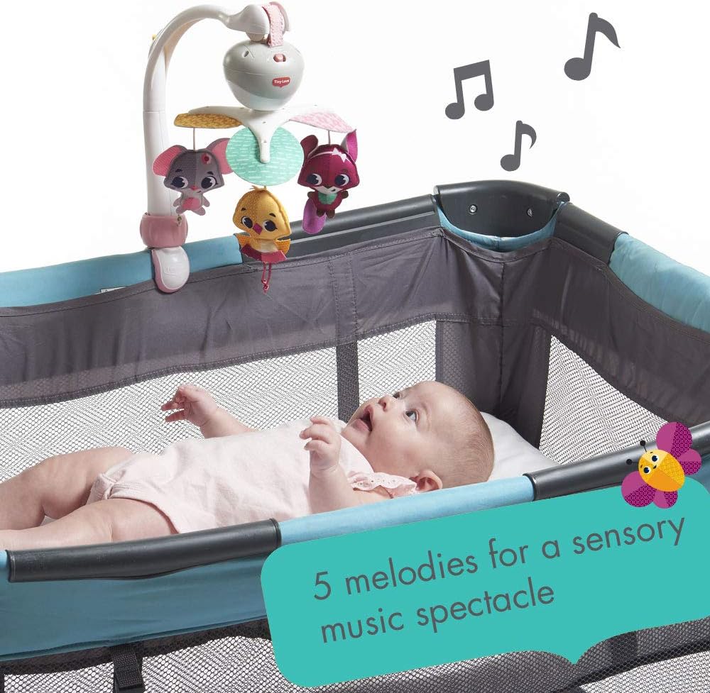 Tiny Love Tiny Princess Tales musical take-along mobile with hanging animal toys and music function