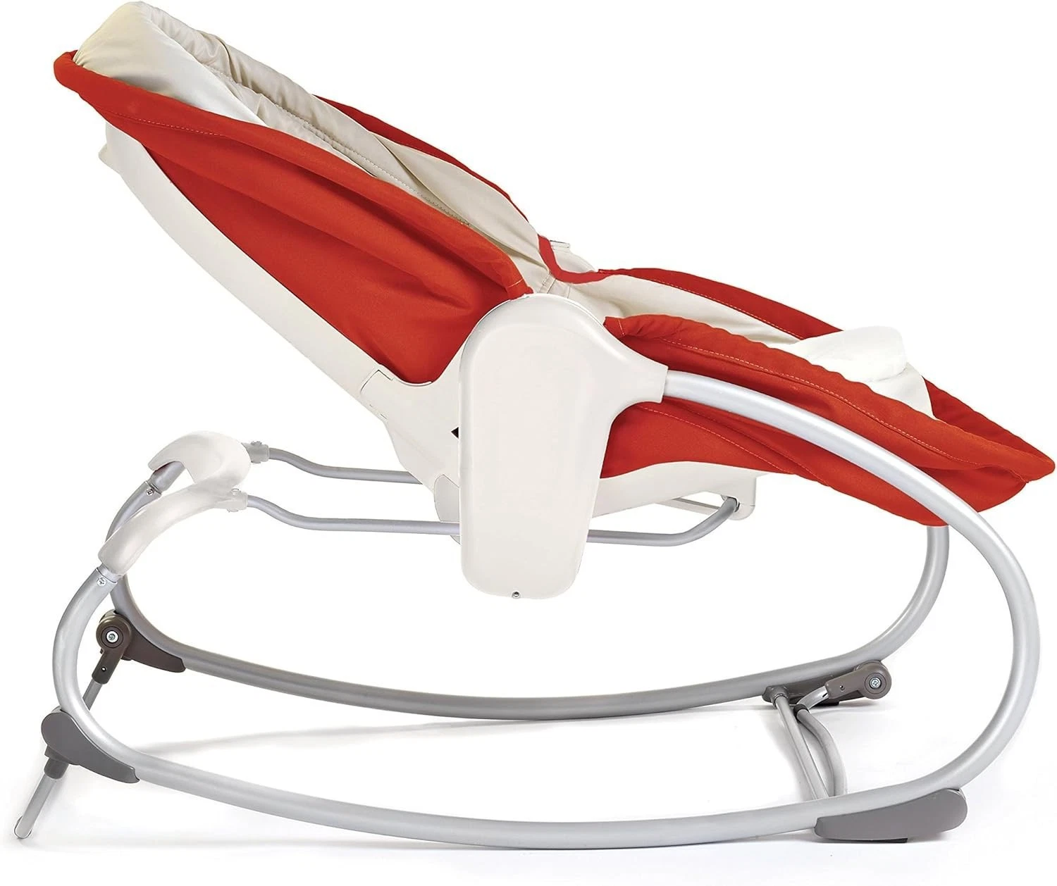 Tiny Love 3-in-1 Rocker Napper red and cream baby seat with rocking base