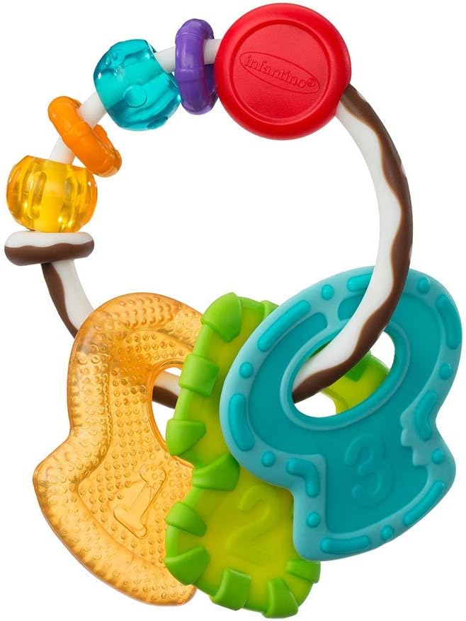 Infantino Go Gaga Slide & Chew Teether Keys multicoloured baby toy