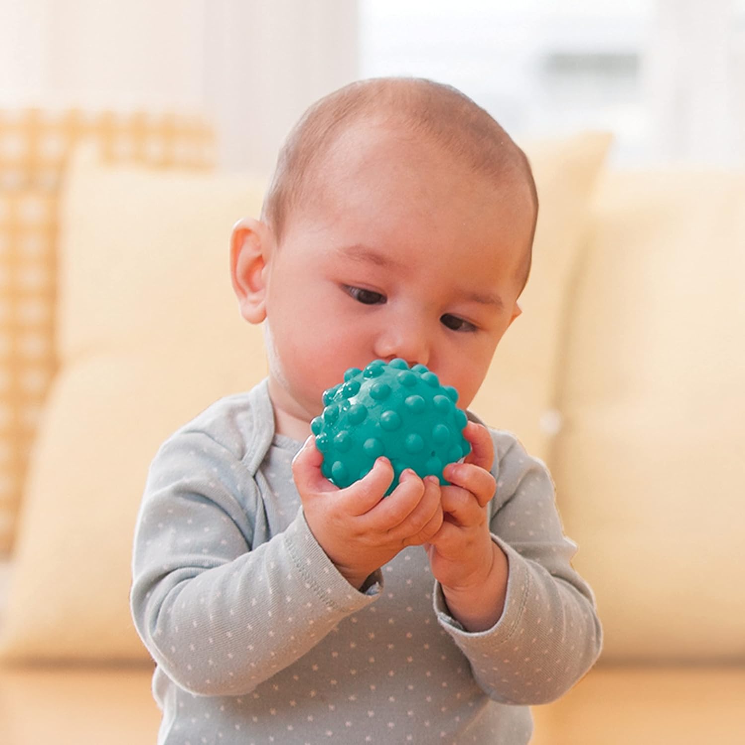 Infantino textured multi ball set with sensory teal ball