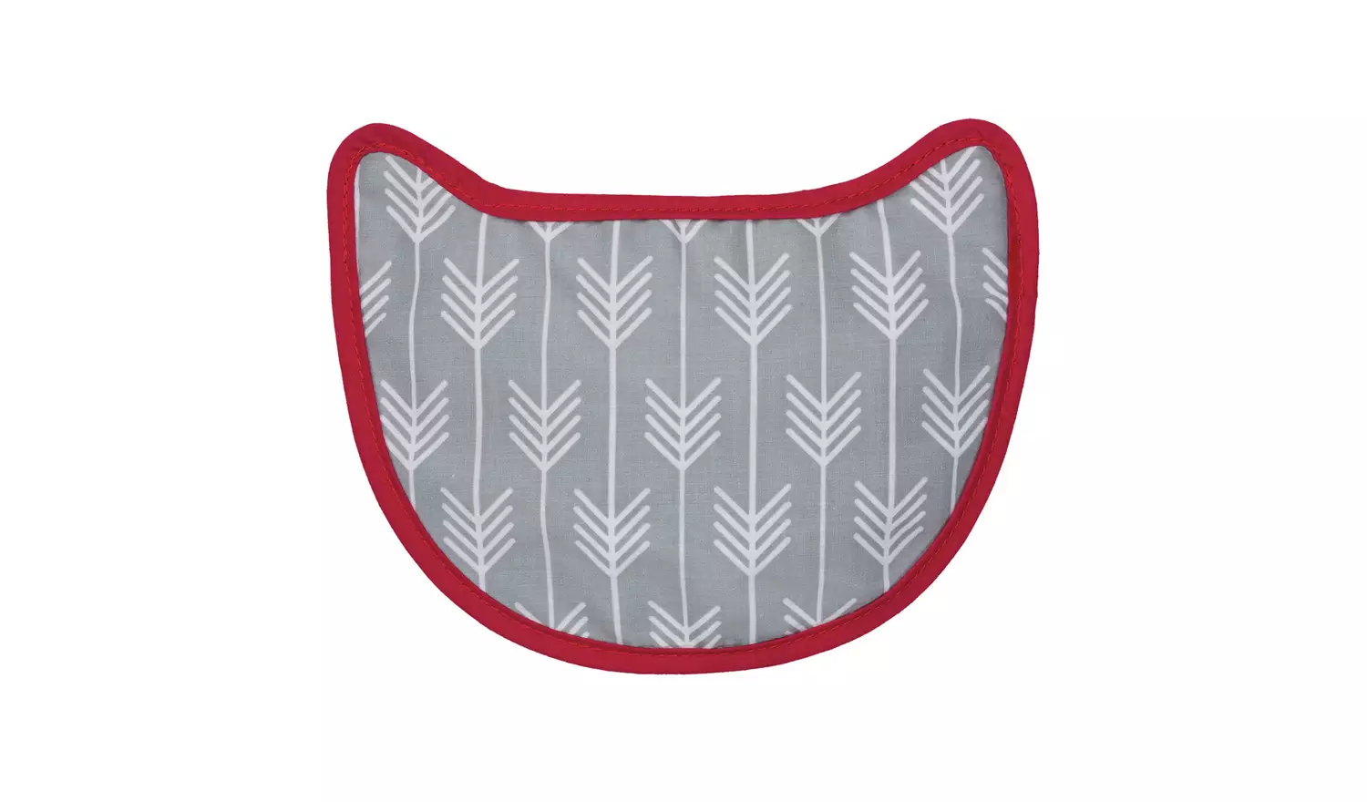 Infantino Swift Classic baby carrier with red trim and grey arrow pattern drool pad
