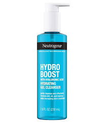 Neutrogena Hydro Boost Hydrating Gel Cleanser 230ml blue bottle with pump dispenser
