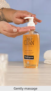 Neutrogena Deep Clean Facial Cleanser 200ml pump bottle orange formula