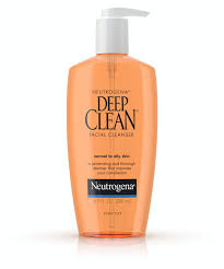 Neutrogena Deep Clean Facial Cleanser 200ml pump bottle orange