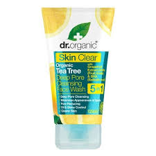 Dr Organic Skin Clear Tea Tree Deep Pore Cleansing Face Wash 125ml bottle