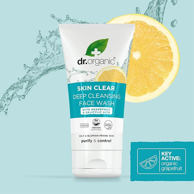Dr Organic Skin Clear Tea Tree Deep Pore Cleansing Face Wash 125ml tube
