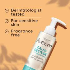 Aveeno Calm Restore Nourishing Oat Cleanser 200ml pump bottle