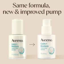 Aveeno Calm + Restore Triple Oat Serum 30ml pump bottle with box