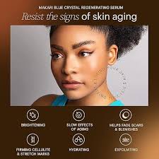 Makari Blue Crystal Regenerating Serum 50ml bottle with skincare benefits
