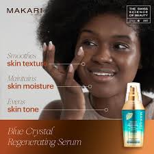 Makari Blue Crystal Regenerating Serum 50ml bottle with applicator