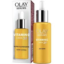 Olay Vitamin C AHA 24 Day Gel Serum 40ml gold bottle with dropper