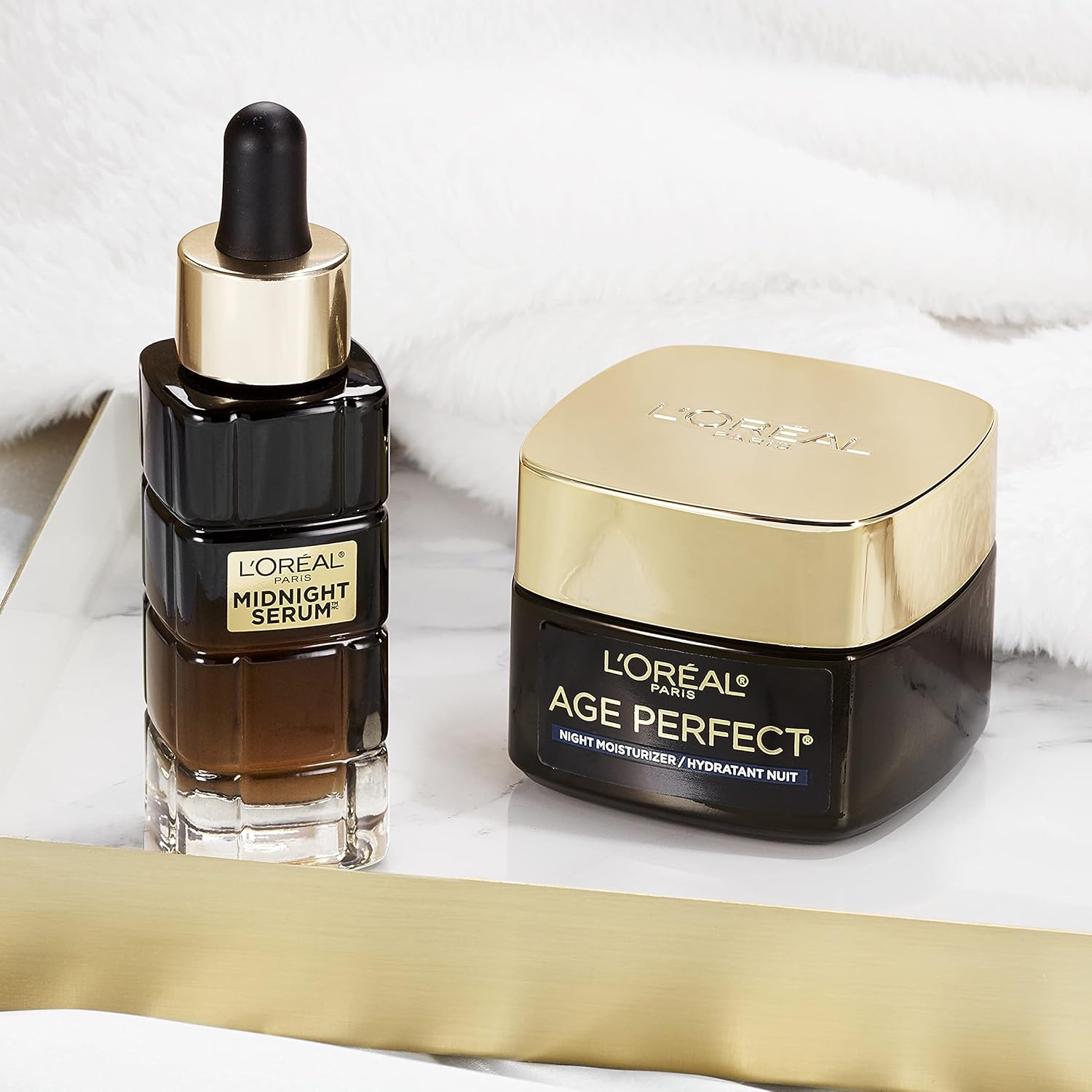 L'Oréal Paris Age Perfect night cream with gold lid and black jar