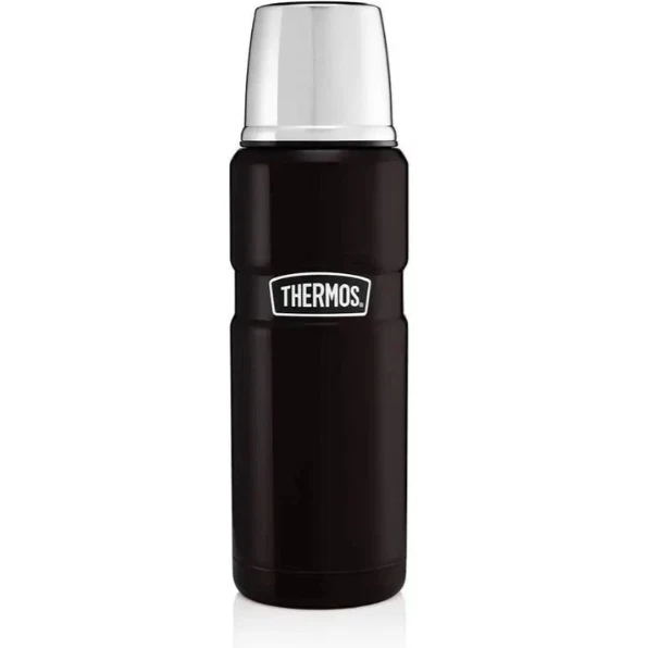 Thermos Stainless King Food Flask 710ml matt black with cup lid