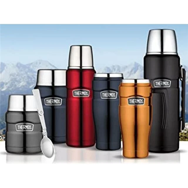 Thermos Stainless King 710ml food flask in matt black with handle