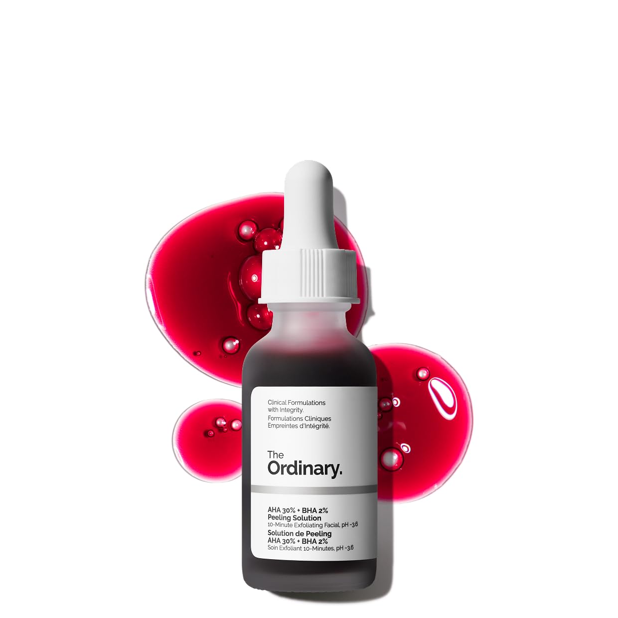 The Ordinary AHA 30% BHA 2% Peeling Solution 30ml bottle with dropper
